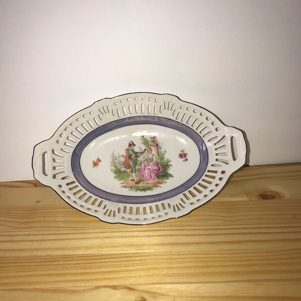 Vintage lusterware serving dish